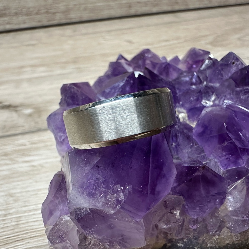 Tungsten Steel Men’s Ring Size 10